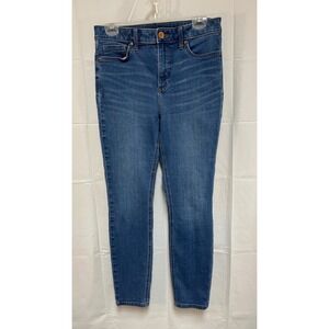 Lauren Conrad Womens high rise skinny jeans, med blue 5-pocket Stretch Size 10
